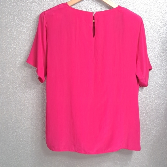 Cambridge Silk Spirit Short Sleeve Blouse    Size 14 - Picture 8 of 11